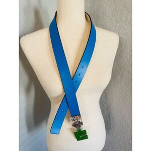 Kate Spade Reversible Spade Leather‎ Belt, Blue/White, Medium, NWT